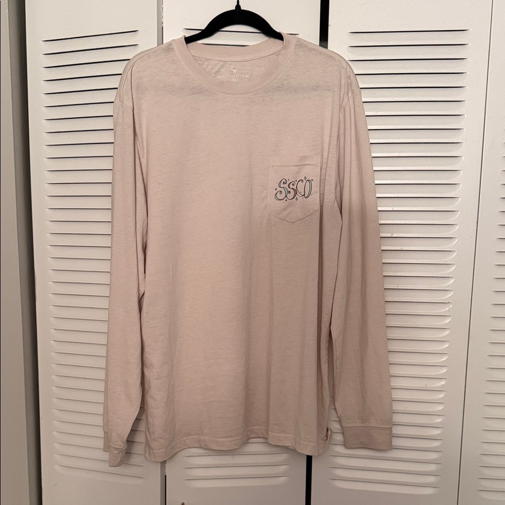 The Southern Shirt Company Cream Long Sleeve Tee
